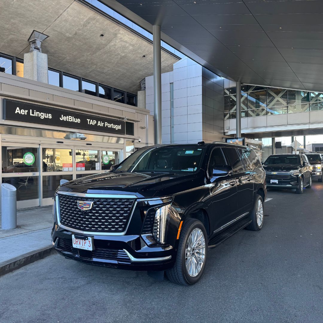 URVIP Cadillac Escalade at Boston Logan Airport Terminal C door-to-door service